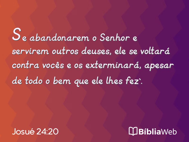 Josué 24:20 em imagem para compartilhar