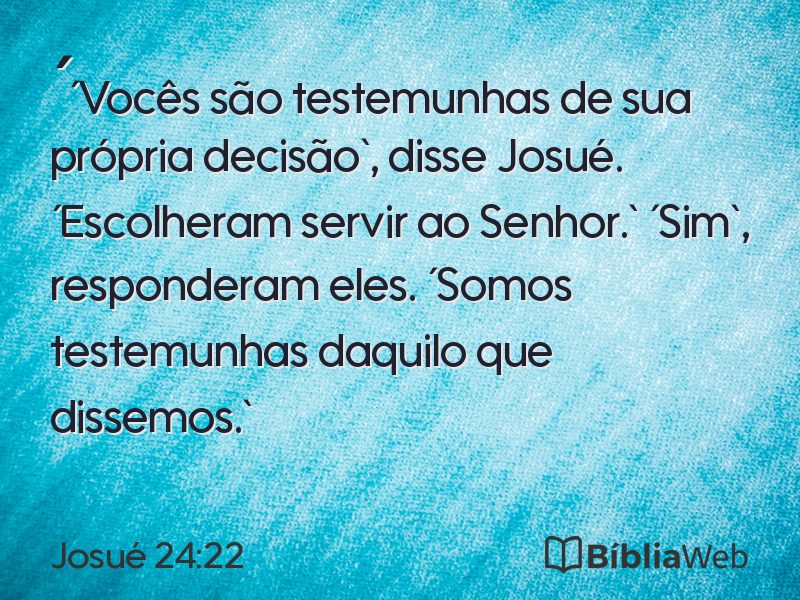 Josué 24:22 em imagem para compartilhar