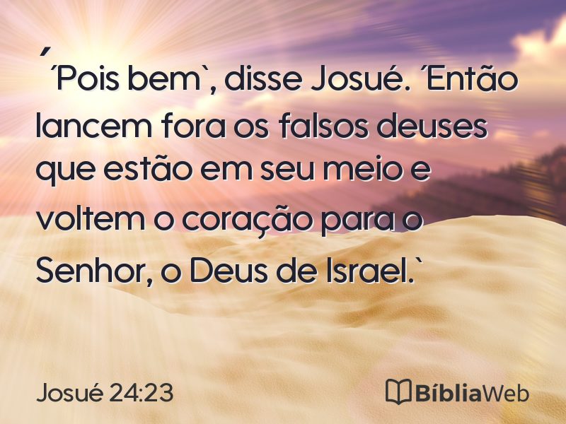 Josué 24:23 em imagem para compartilhar