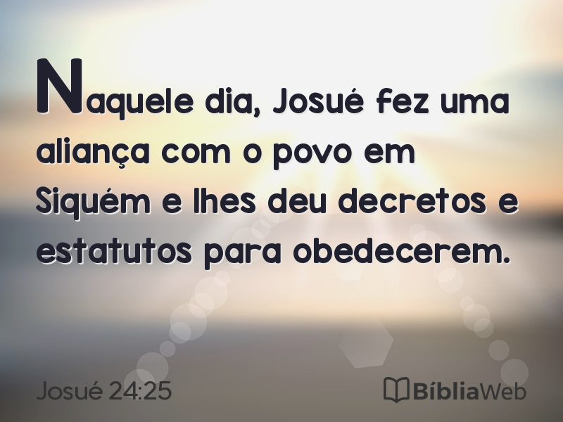 Josué 24:25 em imagem para compartilhar