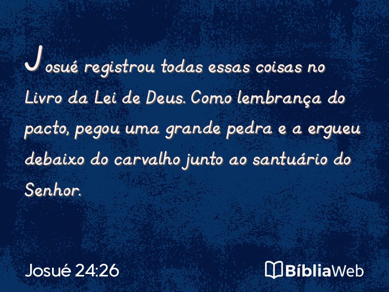 Josué 24:26 em imagem para compartilhar