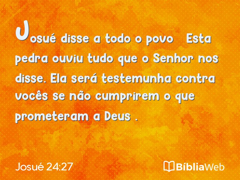 Josué 24:27 em imagem para compartilhar