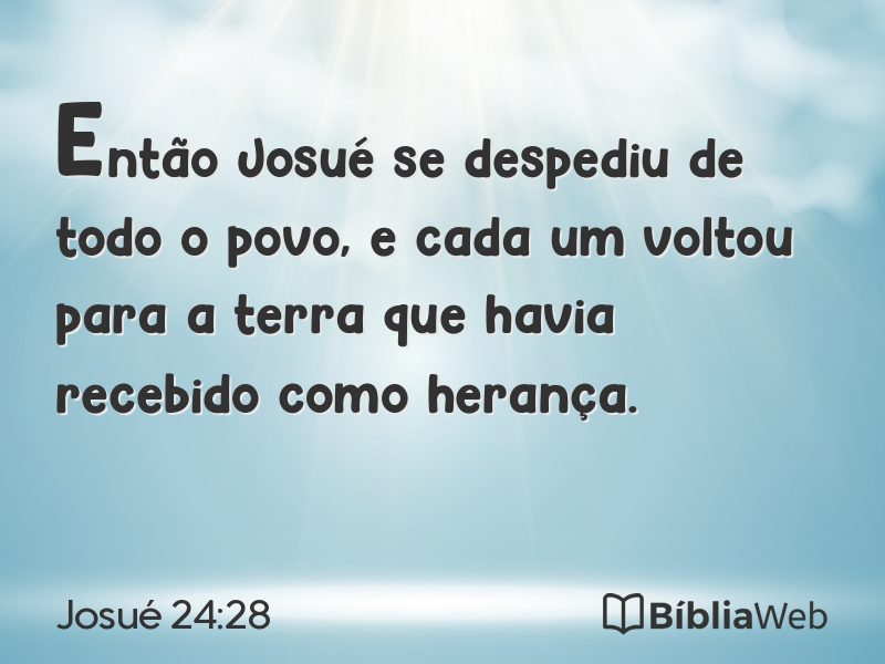 Josué 24:28 em imagem para compartilhar