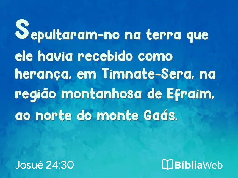 Josué 24:30 em imagem para compartilhar