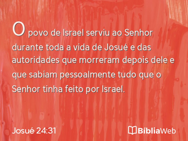Josué 24:31 em imagem para compartilhar