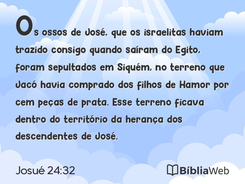 Josué 24:32 em imagem para compartilhar