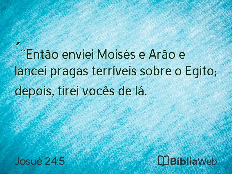 Josué 24:5 em imagem para compartilhar