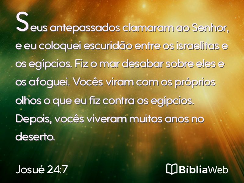 Josué 24:7 em imagem para compartilhar