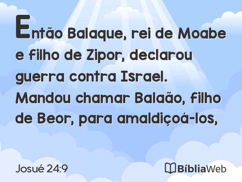 Josué 24:9 em imagem para compartilhar