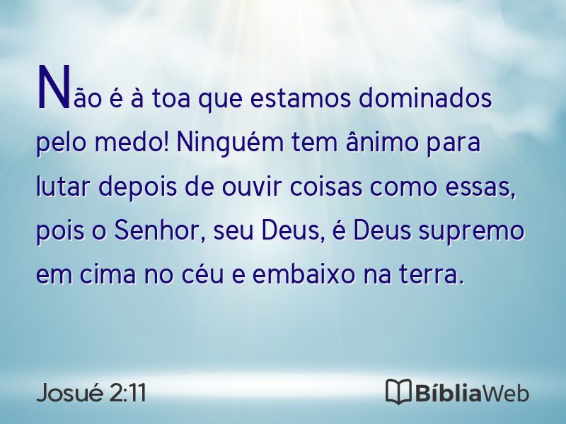 Josué 2:11 em imagem para compartilhar