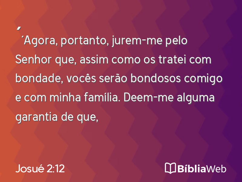 Josué 2:12 em imagem para compartilhar