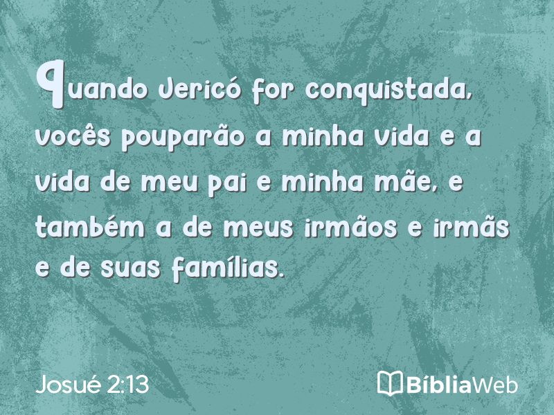 Josué 2:13 em imagem para compartilhar