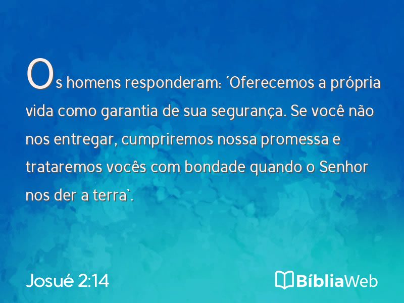 Josué 2:14 em imagem para compartilhar