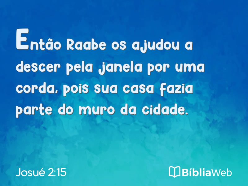 Josué 2:15 em imagem para compartilhar