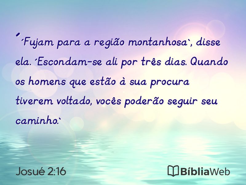 Josué 2:16 em imagem para compartilhar