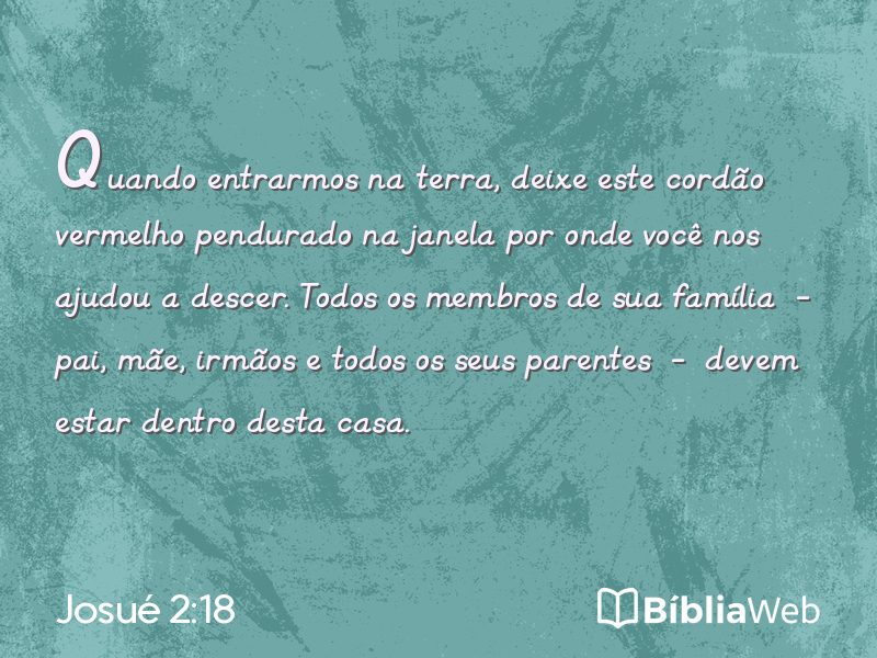 Josué 2:18 em imagem para compartilhar