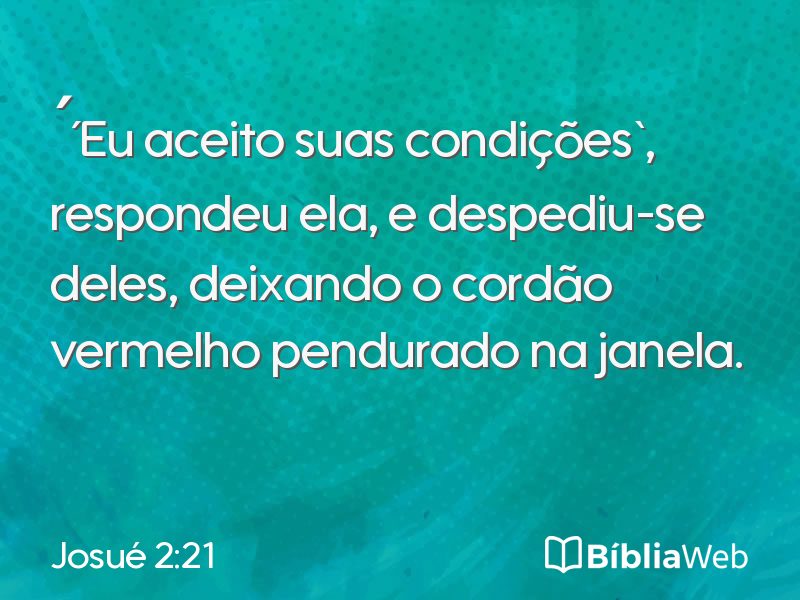 Josué 2:21 em imagem para compartilhar