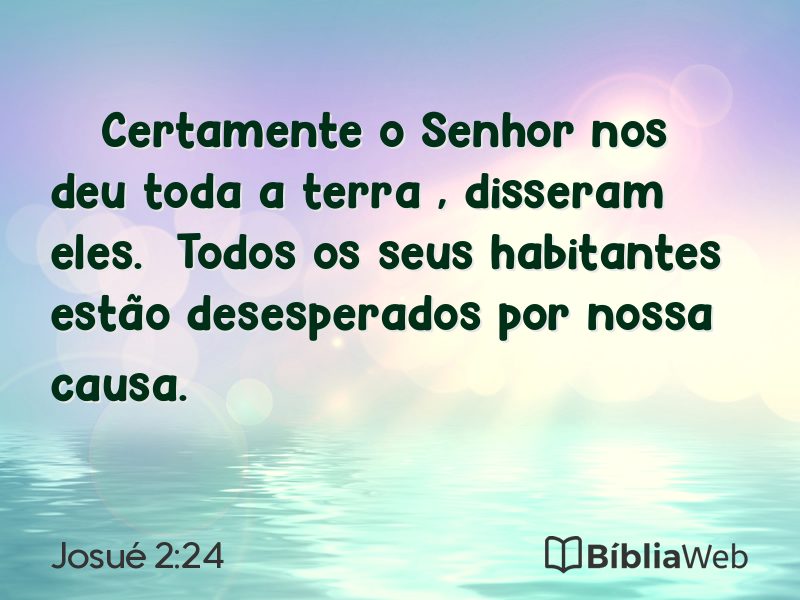 Josué 2:24 em imagem para compartilhar