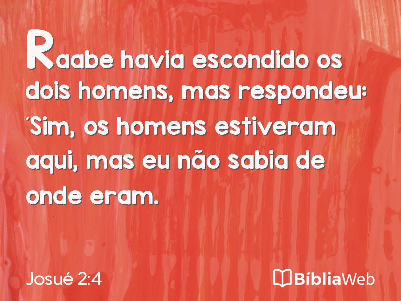 Josué 2:4 em imagem para compartilhar