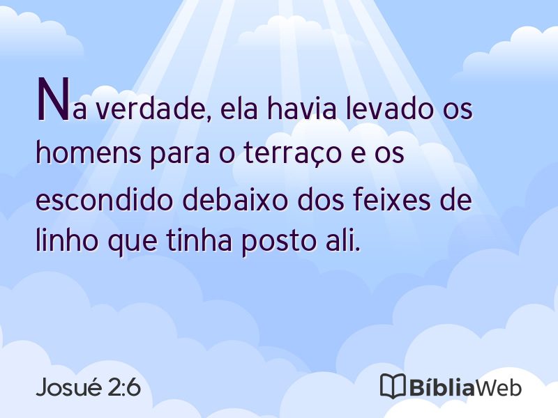 Josué 2:6 em imagem para compartilhar