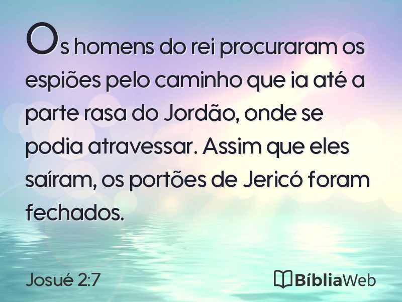 Josué 2:7 em imagem para compartilhar