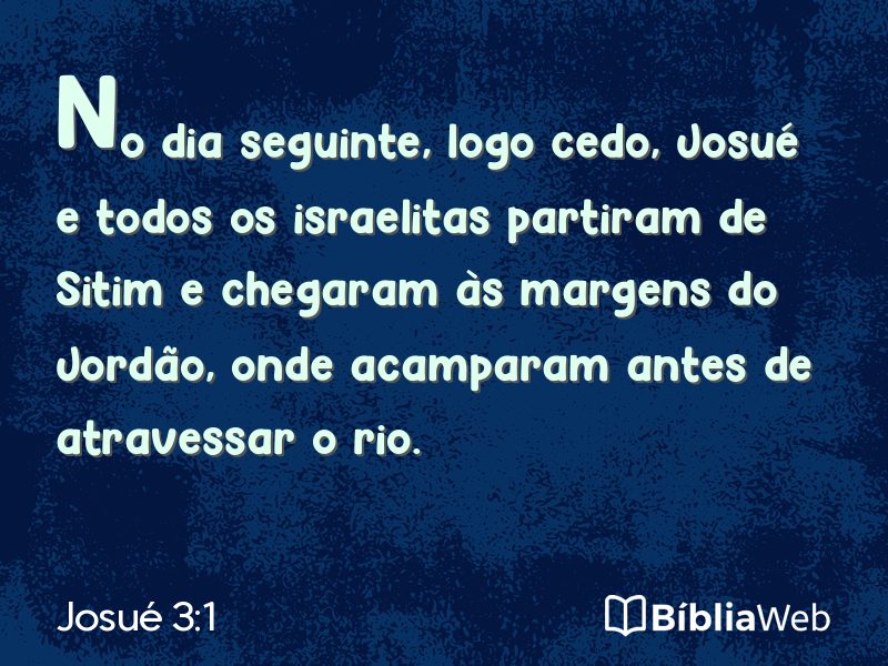 Josué 3:1 em imagem para compartilhar