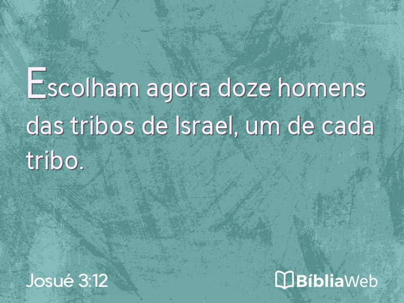 Josué 3:12 em imagem para compartilhar