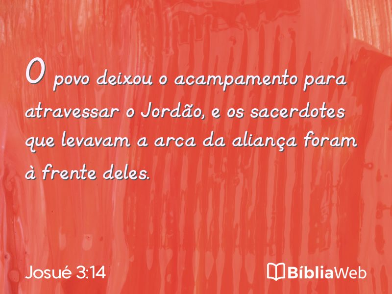 Josué 3:14 em imagem para compartilhar