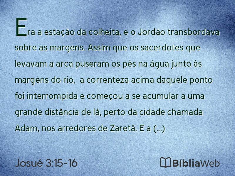 Josué 3:15-16 em imagem para compartilhar