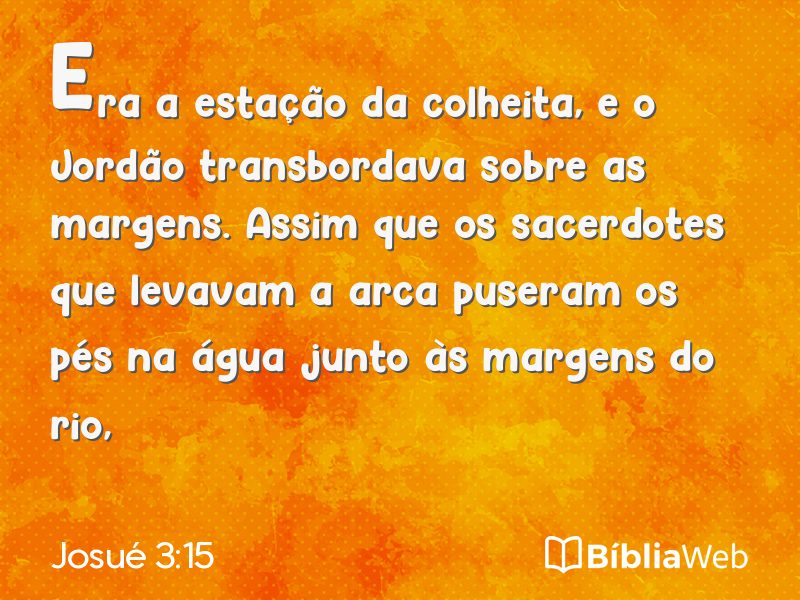 Josué 3:15 em imagem para compartilhar