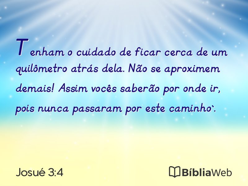 Josué 3:4 em imagem para compartilhar
