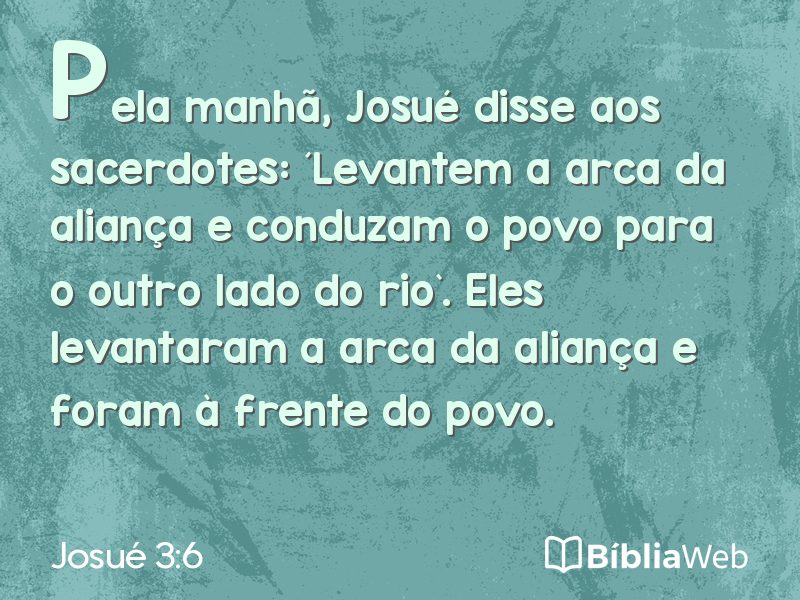 Josué 3:6 em imagem para compartilhar