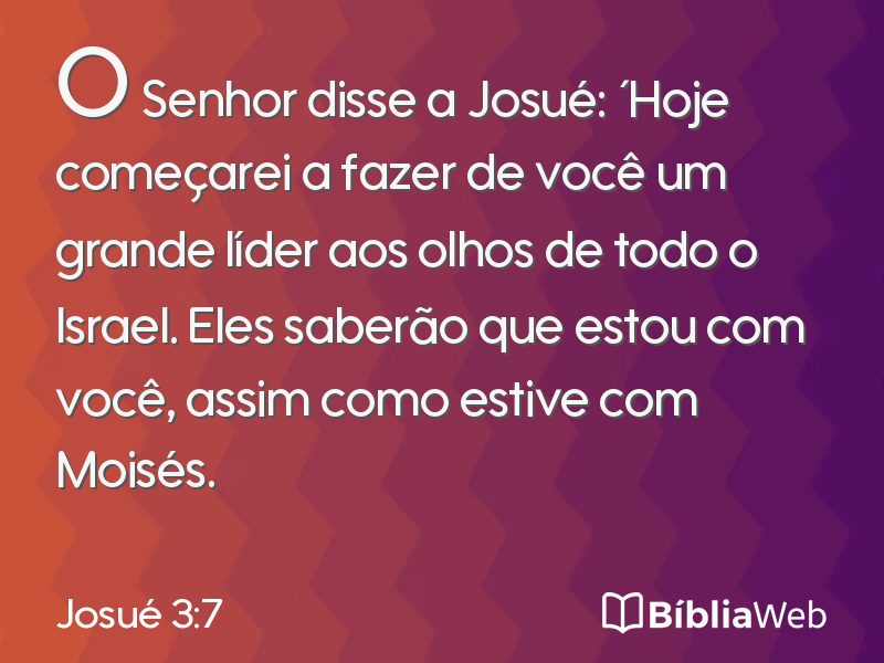 Josué 3:7 em imagem para compartilhar