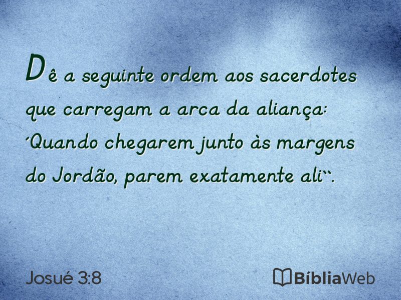 Josué 3:8 em imagem para compartilhar