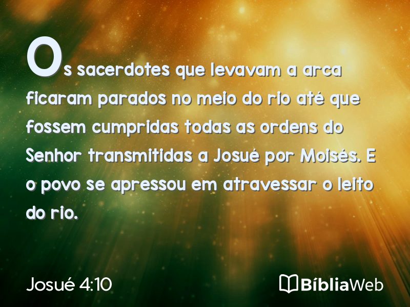 Josué 4:10 em imagem para compartilhar
