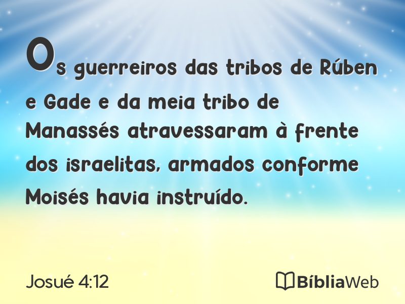 Josué 4:12 em imagem para compartilhar