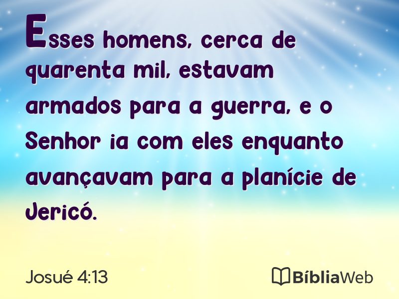 Josué 4:13 em imagem para compartilhar
