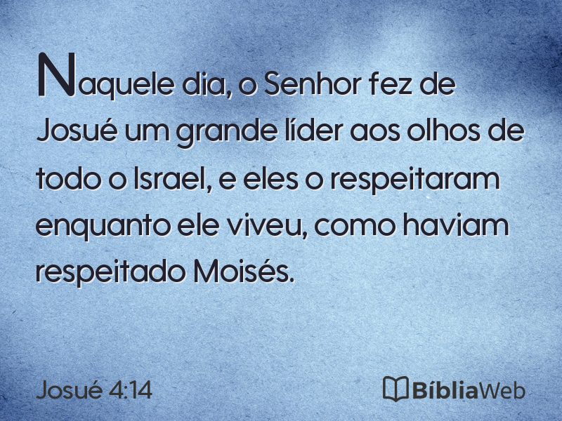 Josué 4:14 em imagem para compartilhar