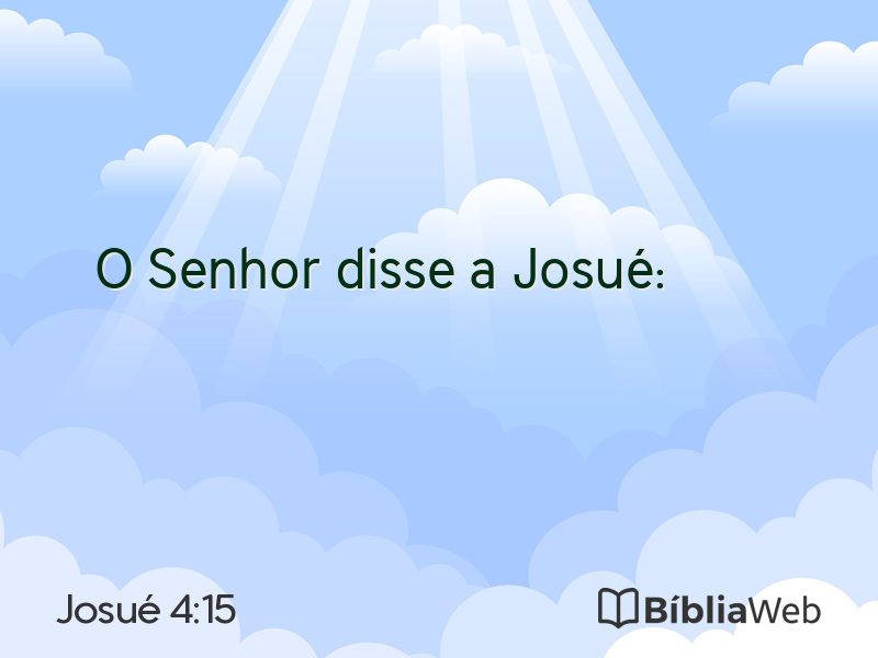 Josué 4:15 em imagem para compartilhar