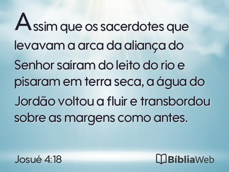 Josué 4:18 em imagem para compartilhar