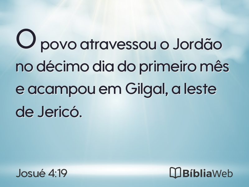 Josué 4:19 em imagem para compartilhar