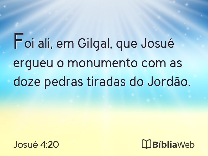 Josué 4:20 em imagem para compartilhar