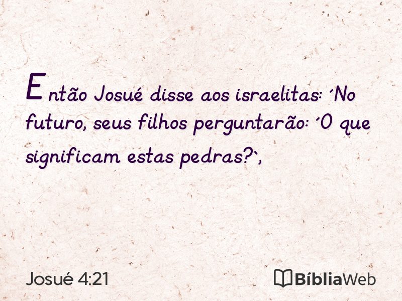 Josué 4:21 em imagem para compartilhar