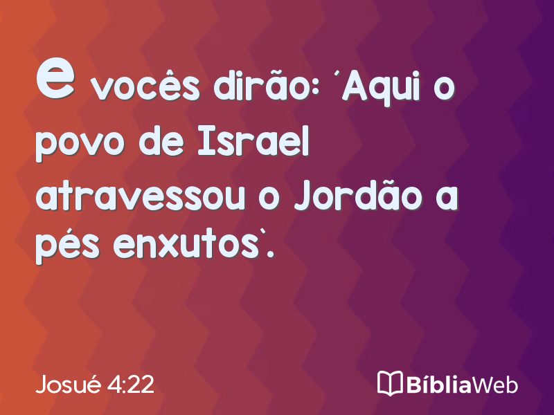 Josué 4:22 em imagem para compartilhar