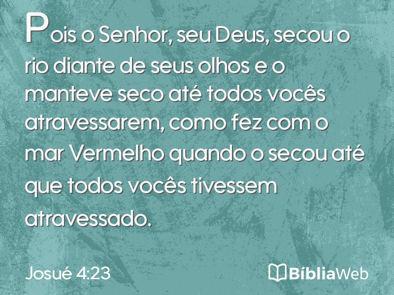 Josué 4:23 em imagem para compartilhar