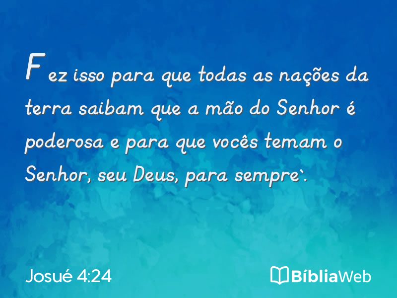Josué 4:24 em imagem para compartilhar