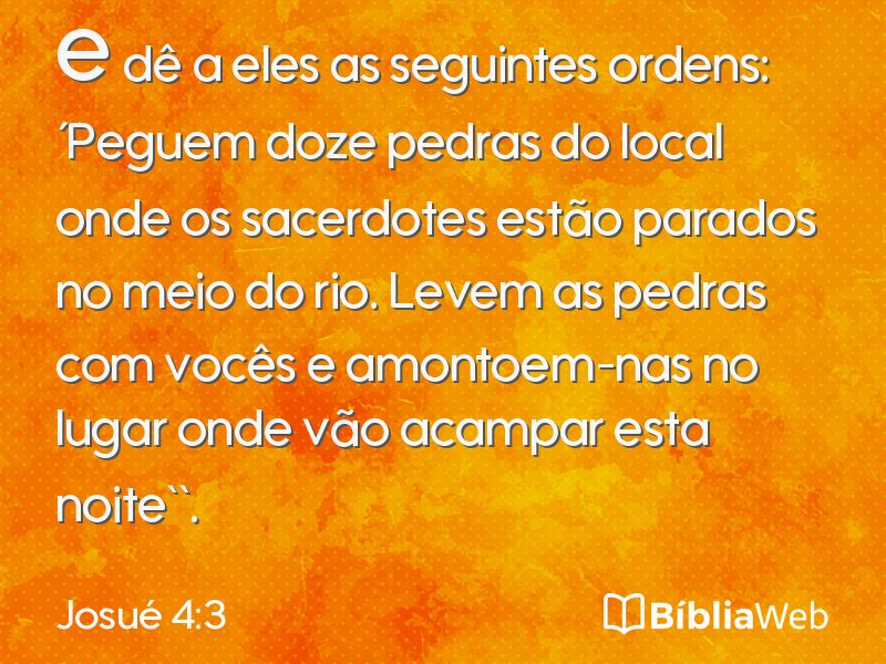 Josué 4:3 em imagem para compartilhar