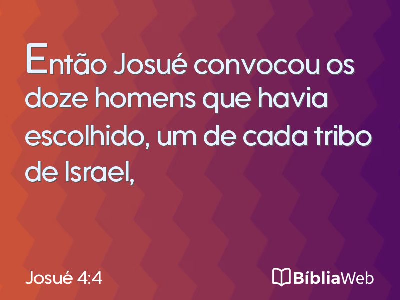 Josué 4:4 em imagem para compartilhar