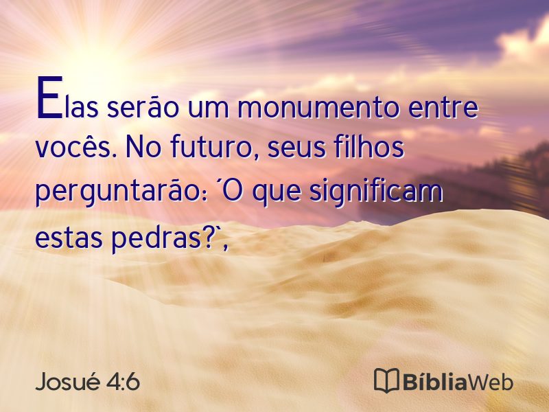 Josué 4:6 em imagem para compartilhar