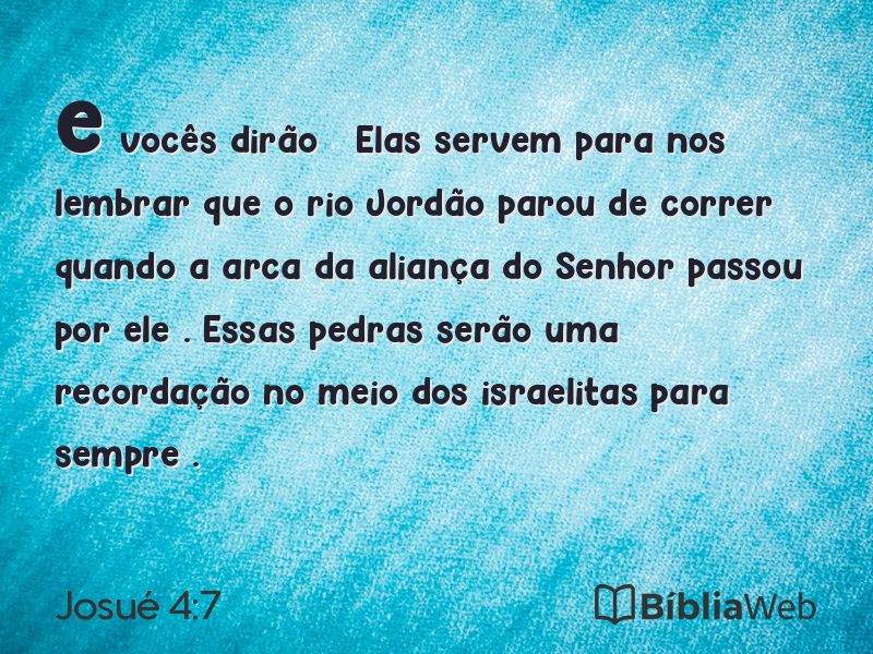 Josué 4:7 em imagem para compartilhar